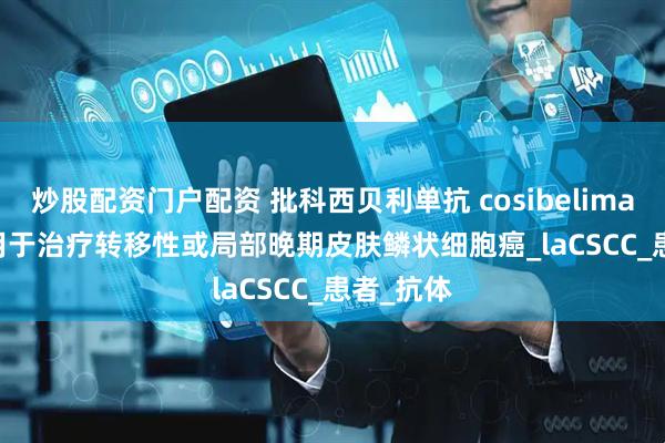 炒股配资门户配资 批科西贝利单抗 cosibelimab-ipdl 用于治疗转移性或局部晚期皮肤鳞状细胞癌_laCSCC_患者_抗体